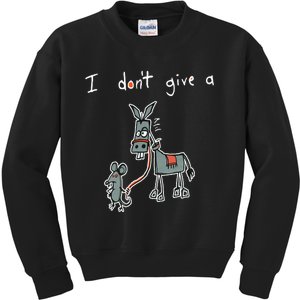 I Dont Give A Rats Donkey Women I Dont Give A Rats Azz Kids Sweatshirt