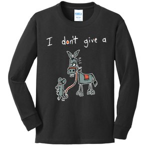 I Dont Give A Rats Donkey Women I Dont Give A Rats Azz Kids Long Sleeve Shirt