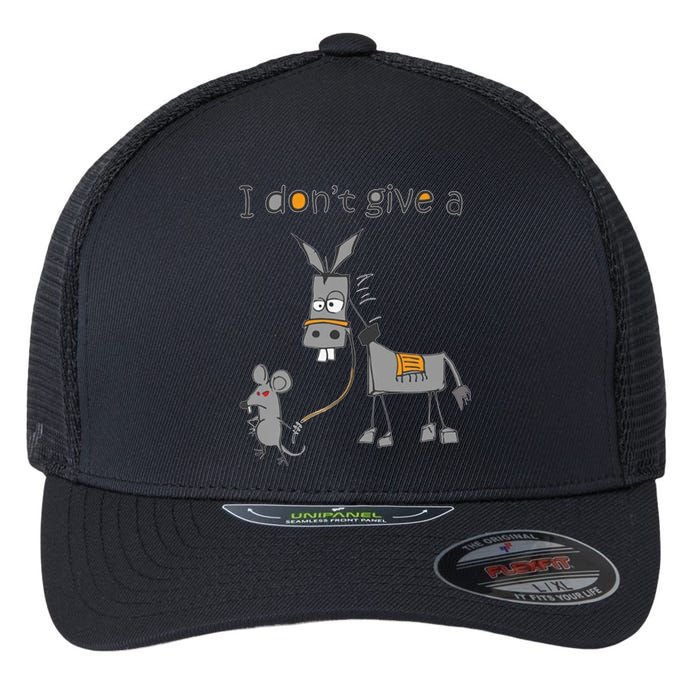 I Don't Give A Rats Donkey Flexfit Unipanel Trucker Cap