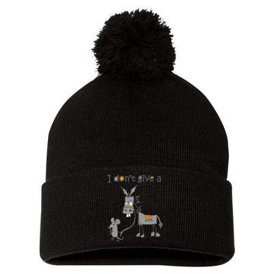 I Don't Give A Rats Donkey Pom Pom 12in Knit Beanie