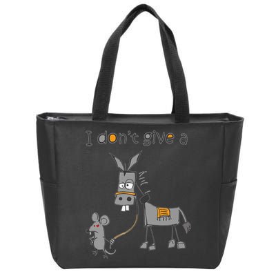 I Don't Give A Rats Donkey Zip Tote Bag