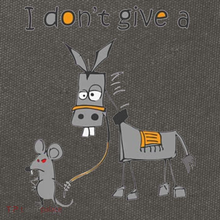 I Don't Give A Rats Donkey Cotton Canvas Backpack