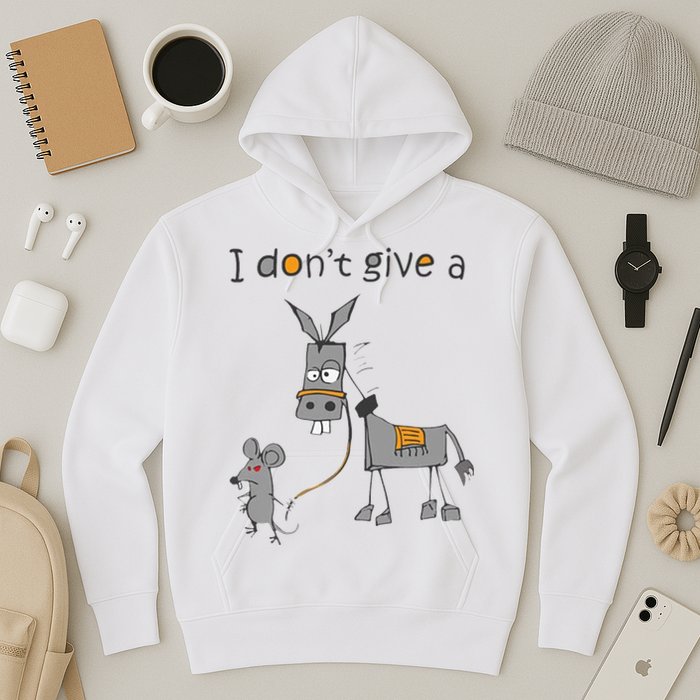 I Don't Give A Rats Donkey Hoodie