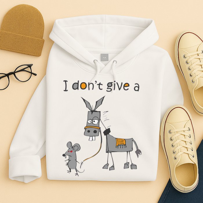 I Don't Give A Rats Donkey Hoodie