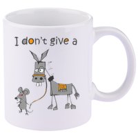 I Don't Give A Rats Donkey 11oz C Handle Ceramic Mug