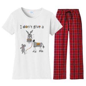 I Don't Give A Rats Donkey Women's Flannel Pajama Set