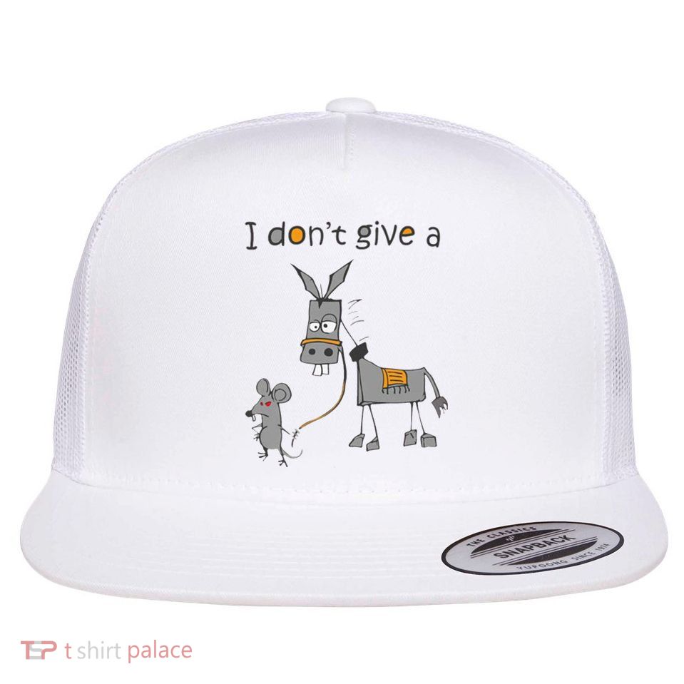 I Don't Give A Rats Donkey Flatbill Hat