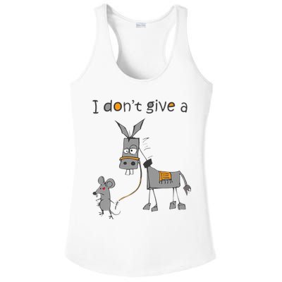 I Don't Give A Rats Donkey Ladies PosiCharge Competitor Racerback Tank