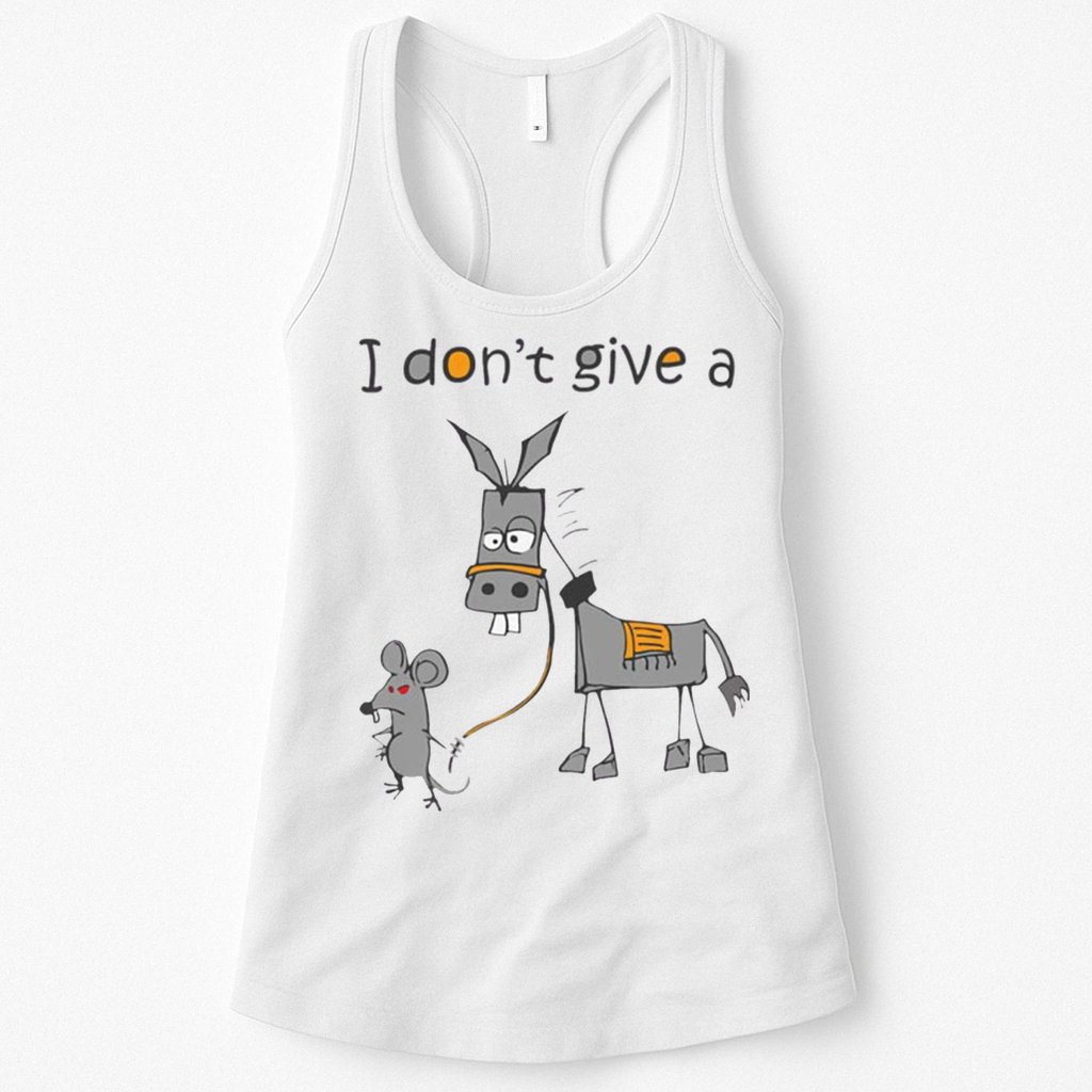 I Don't Give A Rats Donkey Womens Tank Top