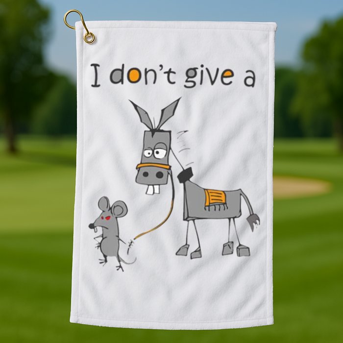 I Don't Give A Rats Donkey Golf Towel