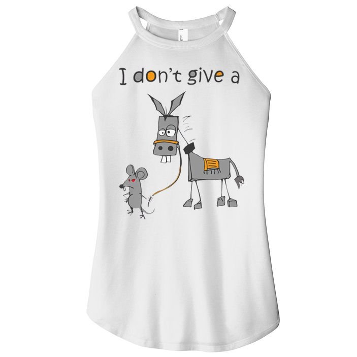 I Don't Give A Rats Donkey Women's Perfect Tri Rocker Tank