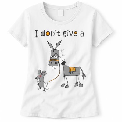 I Don't Give A Rats Donkey Womens T-Shirt