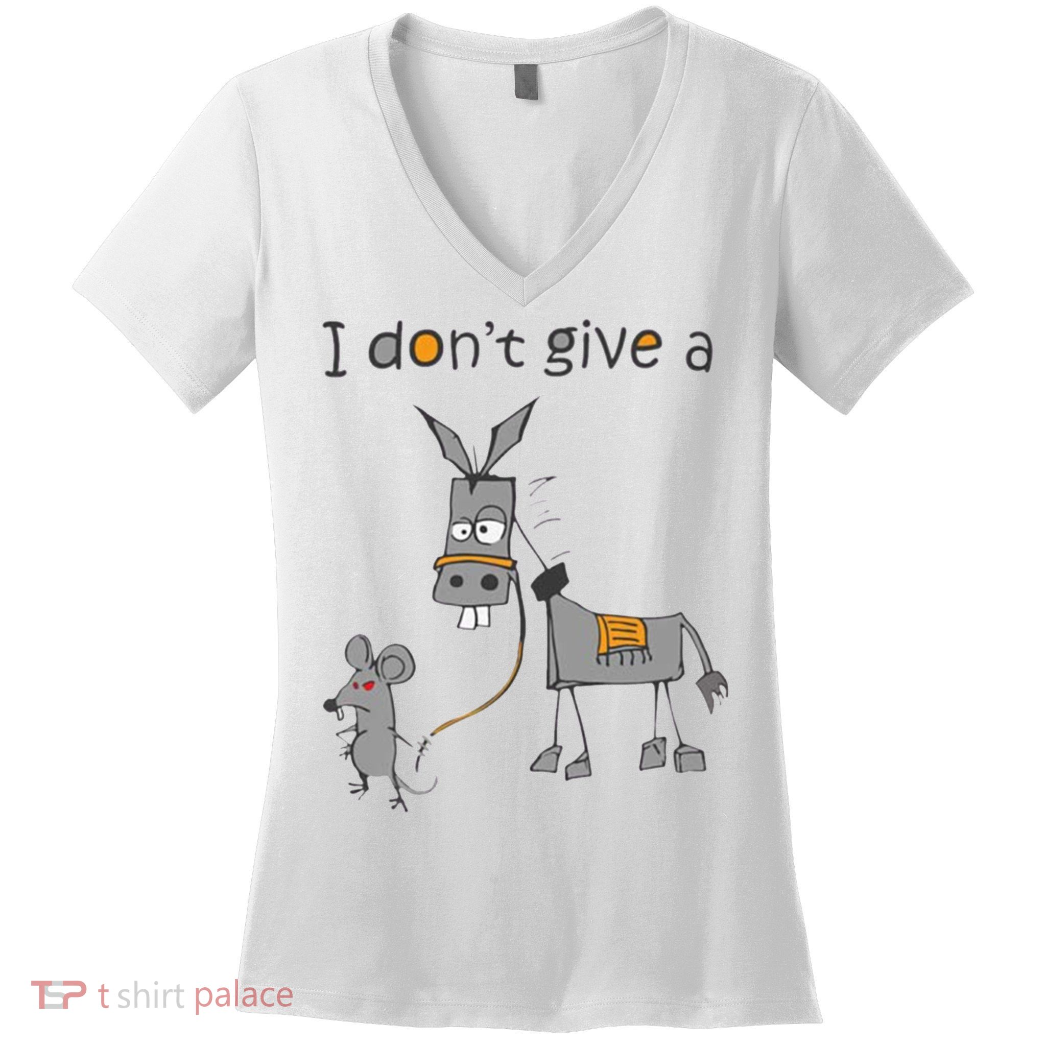 I Don't Give A Rats Donkey Women's V-Neck T-Shirt