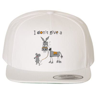 I Don't Give A Rats Donkey Wool Snapback Cap