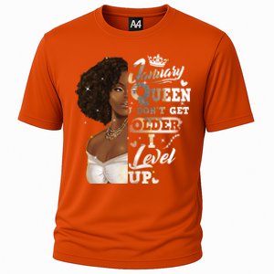 I Dont Get Older I Level Up African American January Gift Cooling Performance Crew T-Shirt