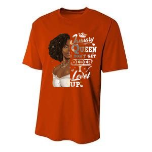 I Dont Get Older I Level Up African American January Gift Performance Sprint T-Shirt