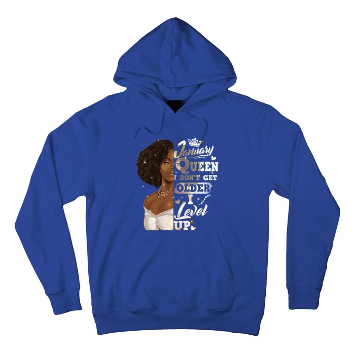 I Dont Get Older I Level Up African American January Gift Hoodie