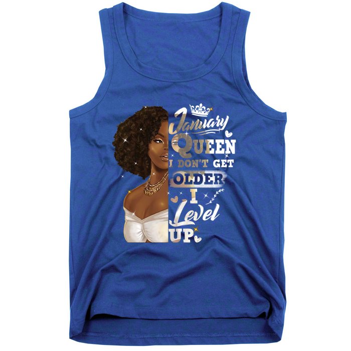 I Dont Get Older I Level Up African American January Gift Tank Top