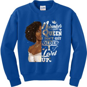 I Dont Get Older I Level Up African American November Gift Kids Sweatshirt