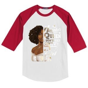 I Dont Get Older I Level Up African American November Gift Kids Colorblock Raglan Jersey