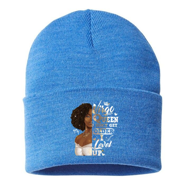 I Dont Get Older I Level Up African American Virgo Meaningful Gift Sustainable Knit Beanie