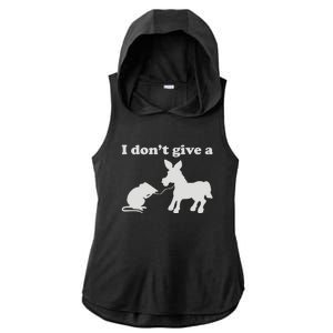 I Don't Give A Rats Ass Ladies PosiCharge Tri-Blend Wicking Draft Hoodie Tank