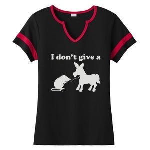 I Don't Give A Rats Ass Ladies Halftime Notch Neck Tee