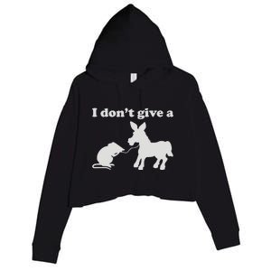 I Don't Give A Rats Ass Crop Fleece Hoodie