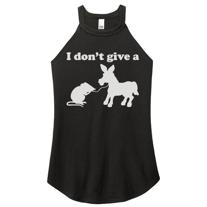 I Don't Give A Rats Ass Women's Perfect Tri Rocker Tank