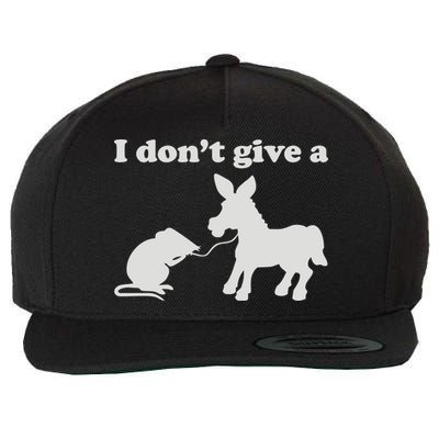 I Don't Give A Rats Ass Wool Snapback Cap