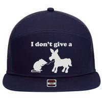 I Don't Give A Rats Ass 7 Panel Mesh Trucker Snapback Hat