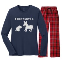 I Don't Give A Rats Ass Women's Long Sleeve Flannel Pajama Set 