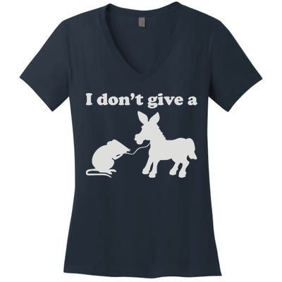 I Don't Give A Rats Ass Women's V-Neck T-Shirt