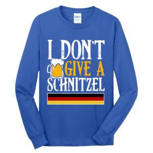 I DonT Give A Schnitzel German Beer Wurst Funny Oktoberfest Tall Long Sleeve T-Shirt