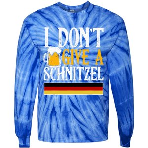 I DonT Give A Schnitzel German Beer Wurst Funny Oktoberfest Tie-Dye Long Sleeve Shirt