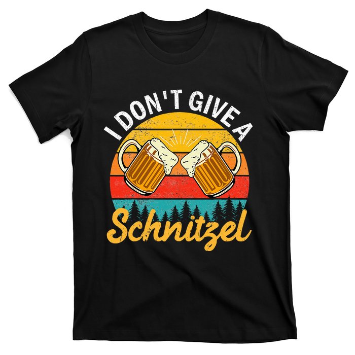 I DonT Give A Schnitzel Vintage Christmas Beer Lovers T-Shirt