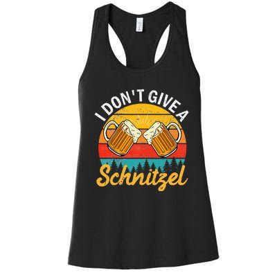 I DonT Give A Schnitzel Vintage Christmas Beer Lovers Women's Racerback Tank