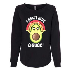 I Dont Give A Guac Cute Love Avocado Guacamole Funny Vegan Gift Womens California Wash Sweatshirt