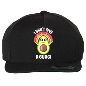 I Dont Give A Guac Cute Love Avocado Guacamole Funny Vegan Gift Wool Snapback Cap