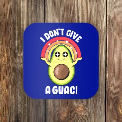 I Dont Give A Guac Cute Love Avocado Guacamole Funny Vegan Gift Coaster