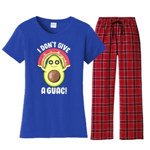 I Dont Give A Guac Cute Love Avocado Guacamole Funny Vegan Gift Women's Flannel Pajama Set