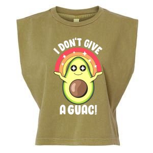 I Dont Give A Guac Cute Love Avocado Guacamole Funny Vegan Gift Garment-Dyed Women's Muscle Tee