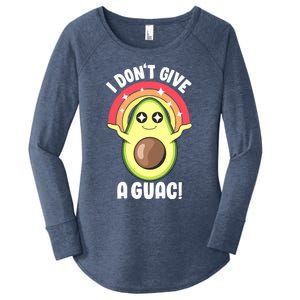 I Dont Give A Guac Cute Love Avocado Guacamole Funny Vegan Gift Women's Perfect Tri Tunic Long Sleeve Shirt