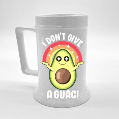 I Dont Give A Guac Cute Love Avocado Guacamole Funny Vegan Gift Beer Stein