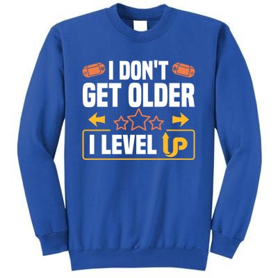 I Dont Get Older I Level Up Computer Video Game Geek Great Gift Tall Sweatshirt