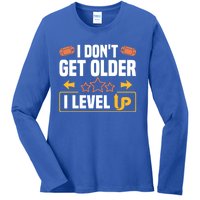 I Dont Get Older I Level Up Computer Video Game Geek Great Gift Ladies Long Sleeve Shirt