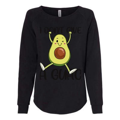 I Dont Give A Guac Funny Avocado Quote Vegan Guacamole Meaningful Gift Womens California Wash Sweatshirt