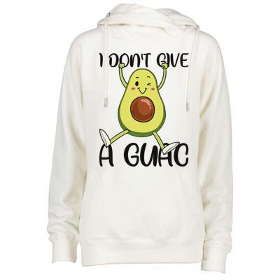 I Dont Give A Guac Funny Avocado Quote Vegan Guacamole Meaningful Gift Womens Funnel Neck Pullover Hood