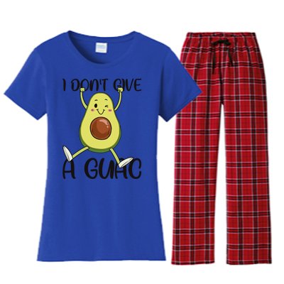 I Dont Give A Guac Funny Avocado Quote Vegan Guacamole Meaningful Gift Women's Flannel Pajama Set