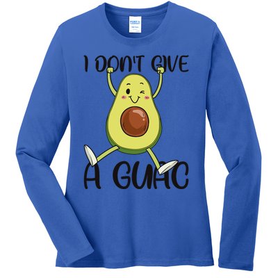 I Dont Give A Guac Funny Avocado Quote Vegan Guacamole Meaningful Gift Ladies Long Sleeve Shirt